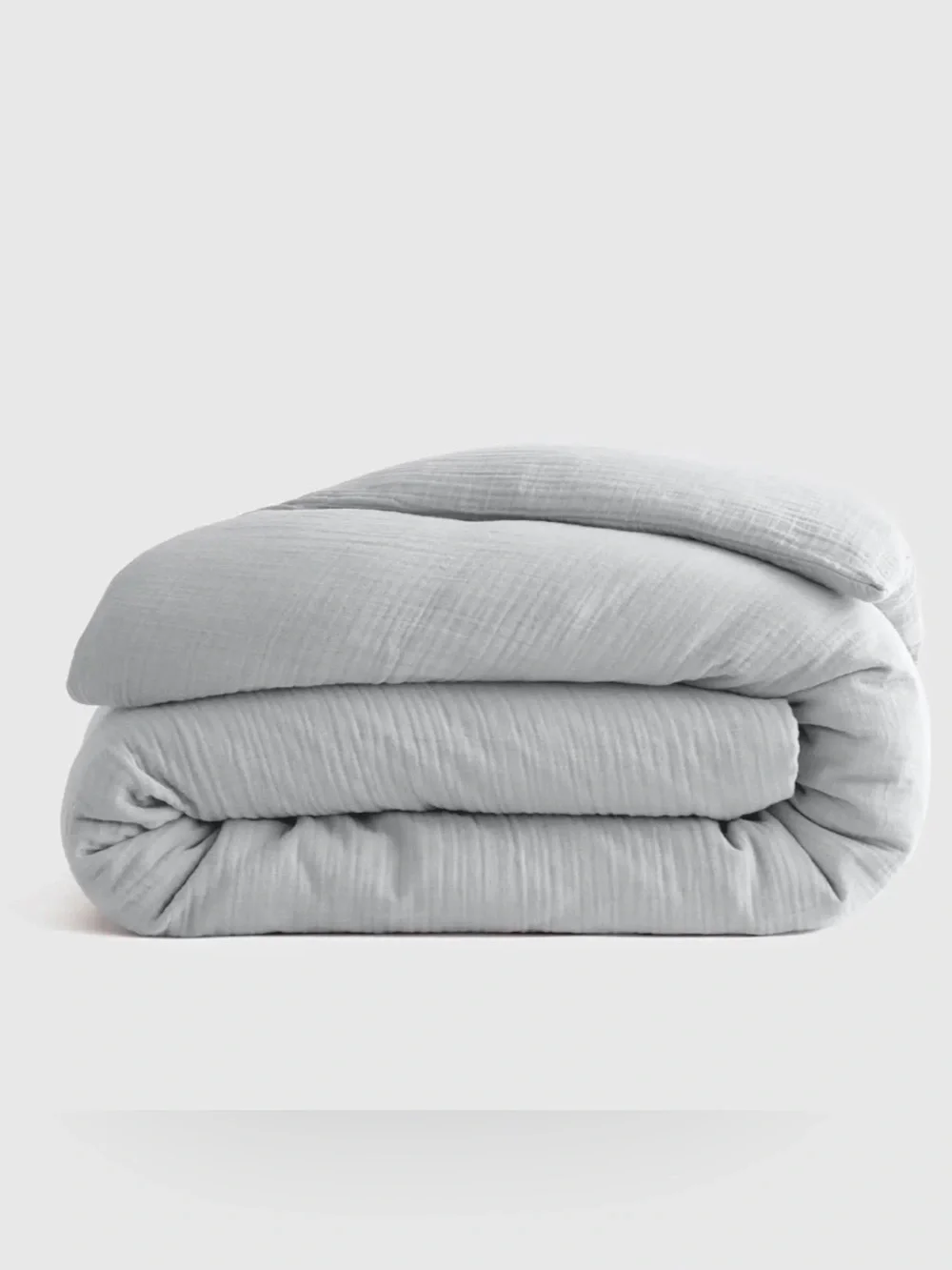 Quince Organic Cotton Airy Gauze Full/Queen Duvet Cover in Mist
